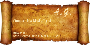 Amma Gothárd névjegykártya